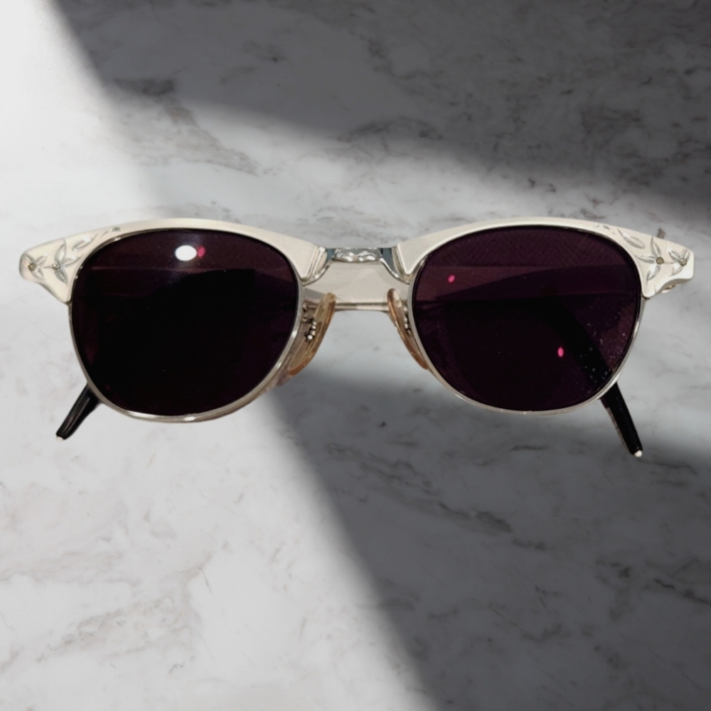 VINTAGE 1960's ART CRAFT- WOMEN'S CAT‎ EYE ALUMINUM EYEGLASS FRAMES ONLY